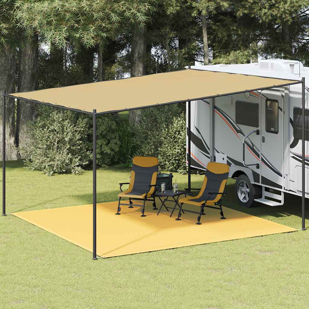 vidaXL Covor pentru cort, bej, 400x400 cm
