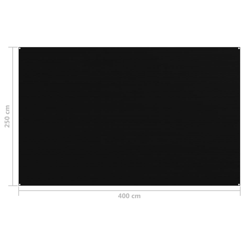 Koberec do stanu 250 x 400 cm černý