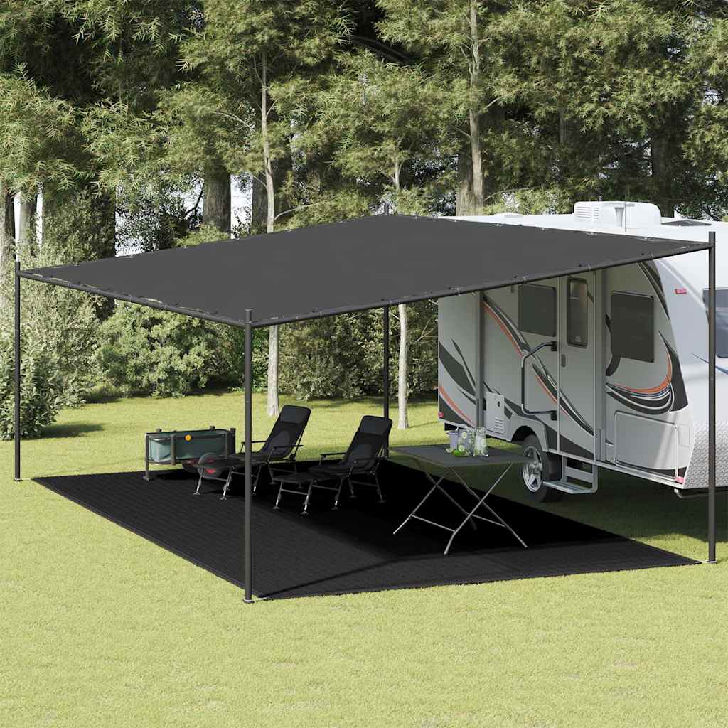 vidaXL telttæppe 400x700 cm HDPE sort