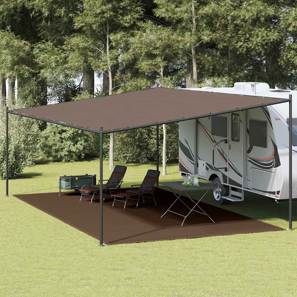 vidaXL Covor pentru cort, maro, 400x600 cm