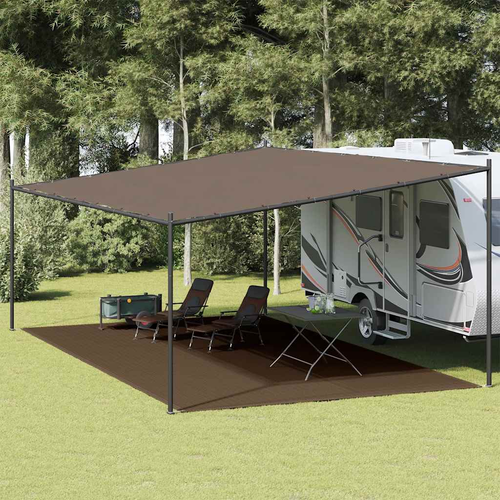 vidaXL Covor pentru cort, maro, 400x700 cm