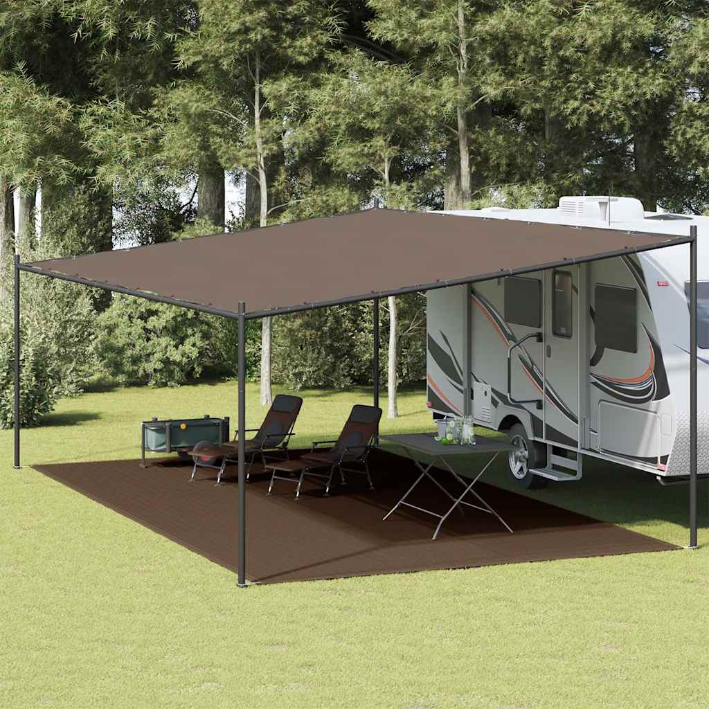vidaXL Covor de cort, maro, 400x800 cm, HDPE