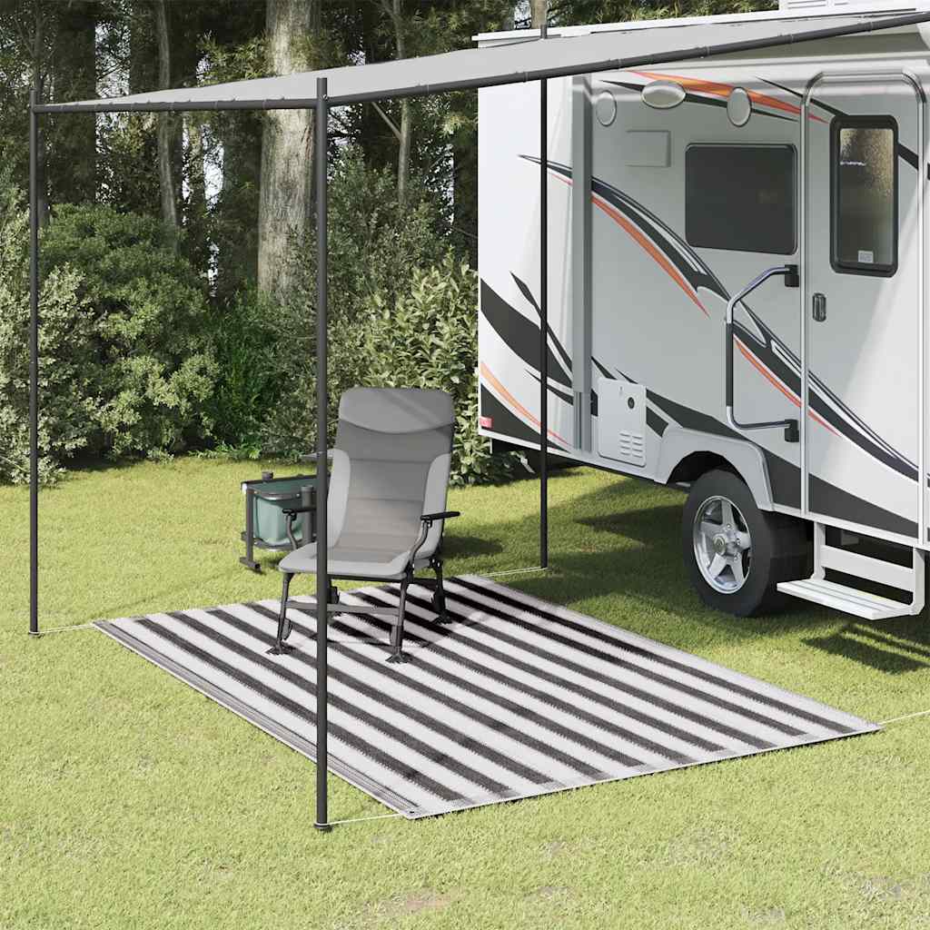 vidaXL Covor pentru cort, antracit și alb, 250x250 cm