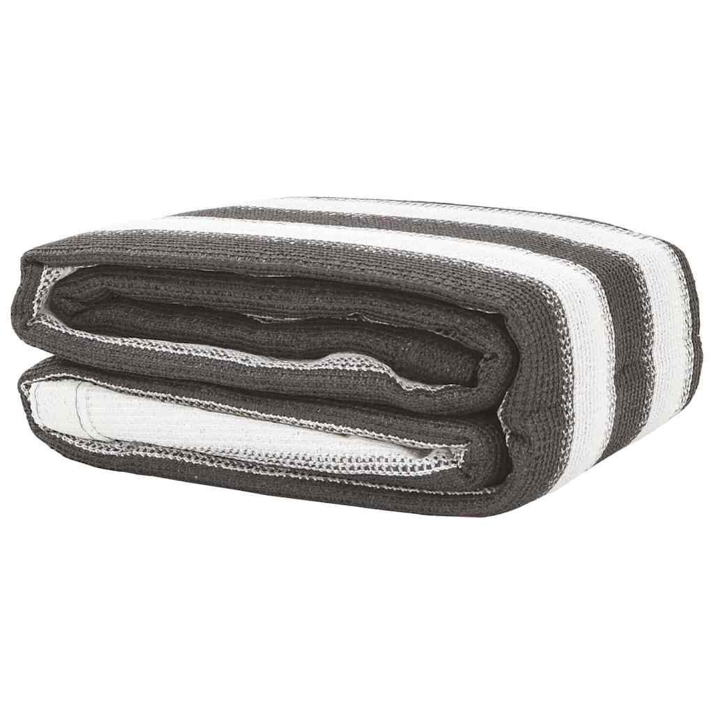 vidaXL Koberec do stanu antracitový a bílý 400 x 400 cm HDPE