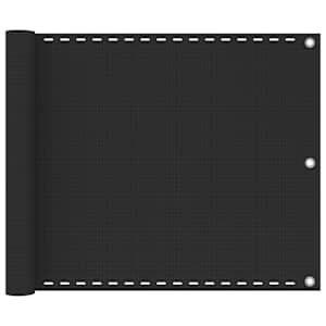 Balkonsko platno antracitno 75x300 cm HDPE