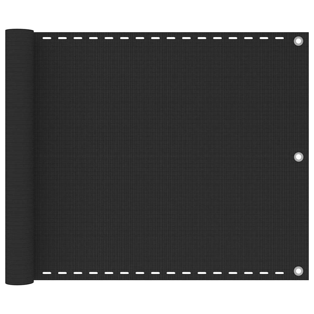vidaXL Tieniaca plachta na balkón z HDPE 75x500 cm antracitová