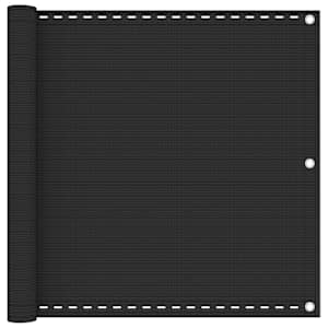 Balkonsko platno antracitno 90x300 cm HDPE