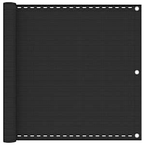 Balkonsko platno antracitno 90x500 cm HDPE
