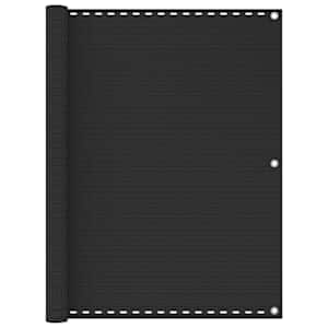 Balkonsko platno antracitno 120x600 cm HDPE