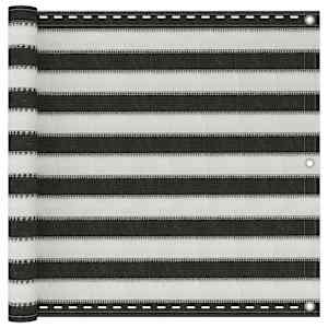 Balkonsko platno HDPE 90x500 cm antracitno in belo