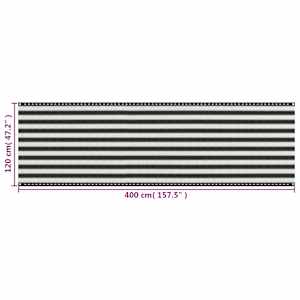 Balkónová zástěna HDPE 120 x 400 cm antracitovo-bílá - obrázek 5