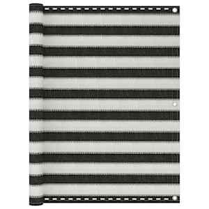 Balkonsko platno HDPE 120x500 cm antracitno in belo