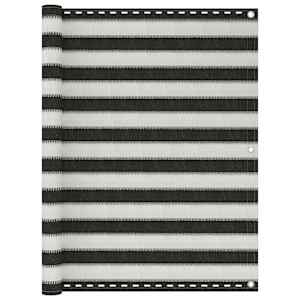 Balkonsko platno HDPE 120x600 cm antracitno in belo