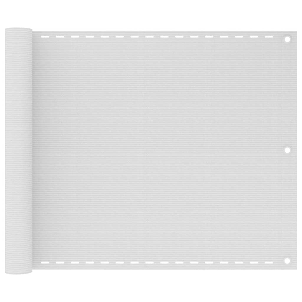 vidaXL altanafskærmning 75x500 cm HDPE hvid