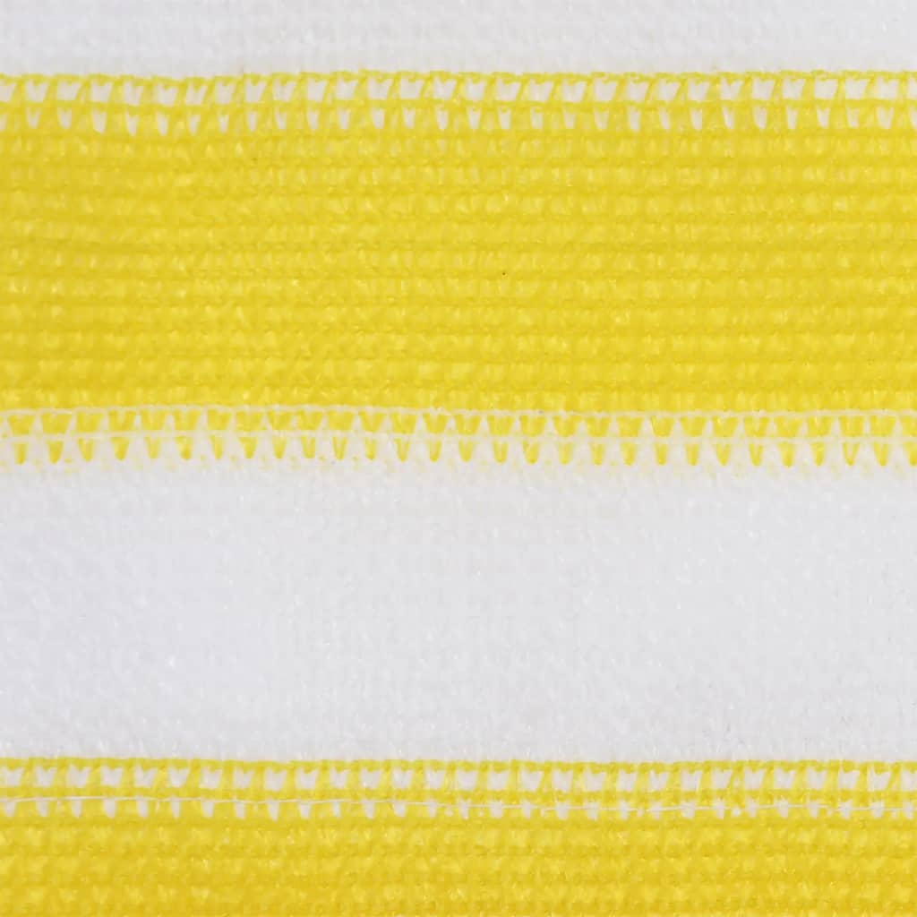 Paravan de balcon, galben și alb, 75×300 cm, HDPE