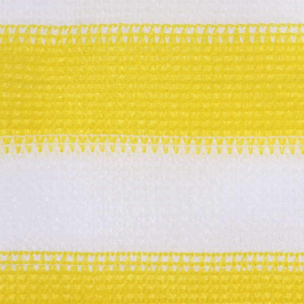 Paravan de balcon, galben și alb, 120×500 cm, HDPE