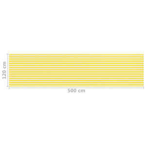 Balkonová zástěna žluto-bílá 120 x 500 cm HDPE - obrázek 5