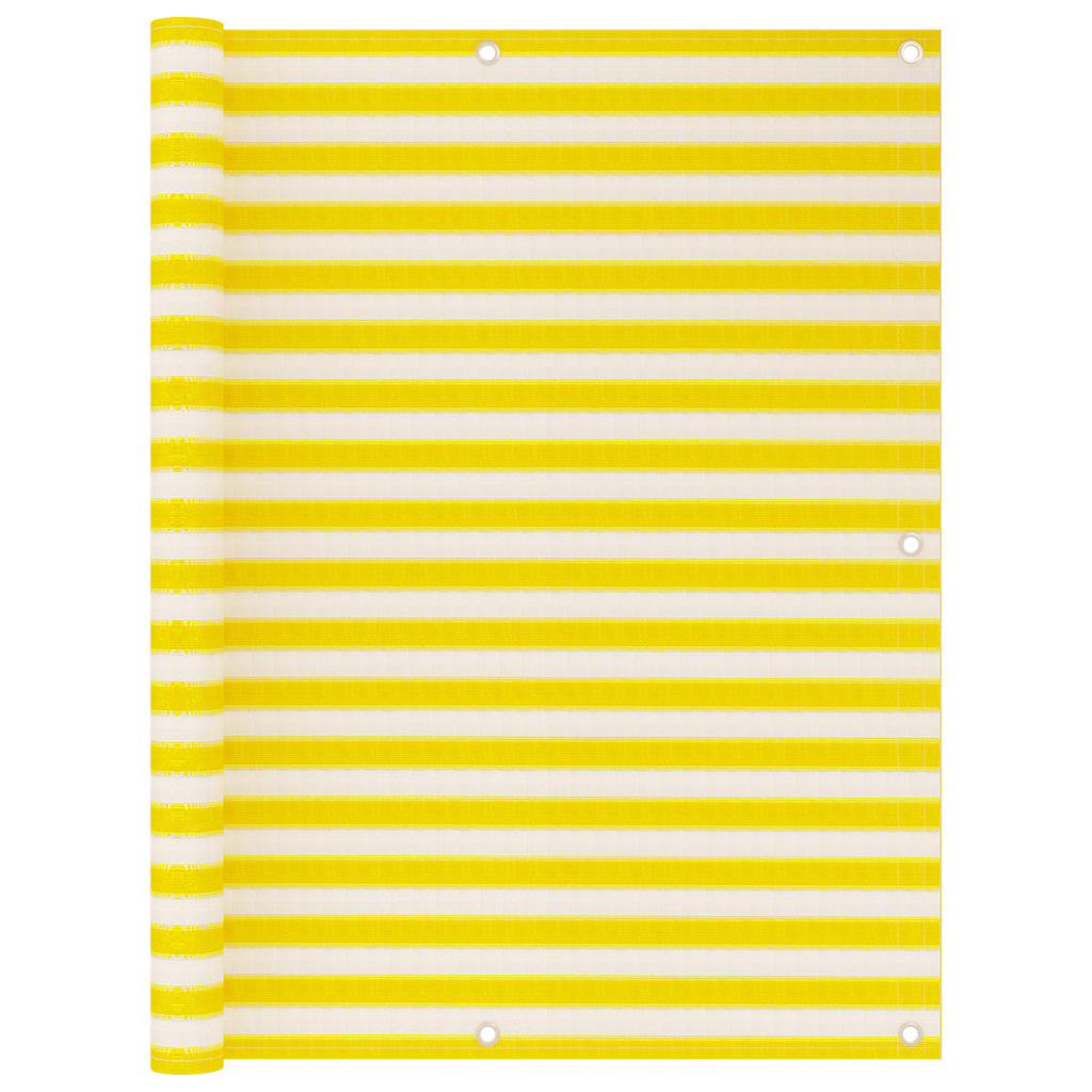 vidaXL Balkonová zástěna žluto-bílá 120 x 600 cm HDPE