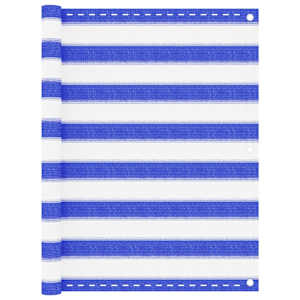 Balkonsko platno modro in belo 90x300 cm HDPE