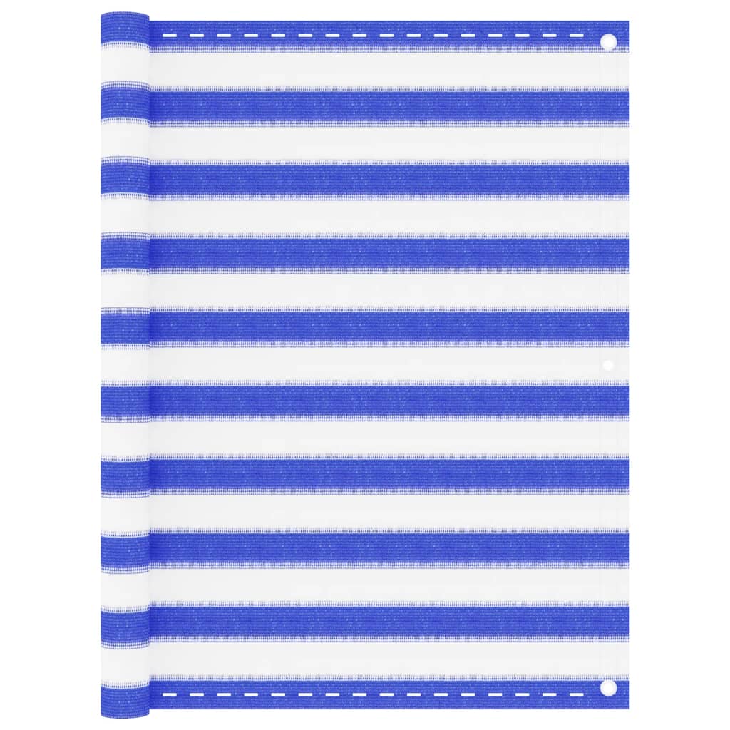 vidaXL Paravan pentru balcon, albastru și alb, 120x300 cm, HDPE