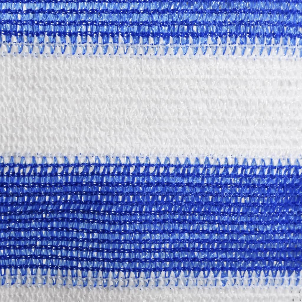 Paravan de balcon, albastru și alb, 120×500 cm, HDPE