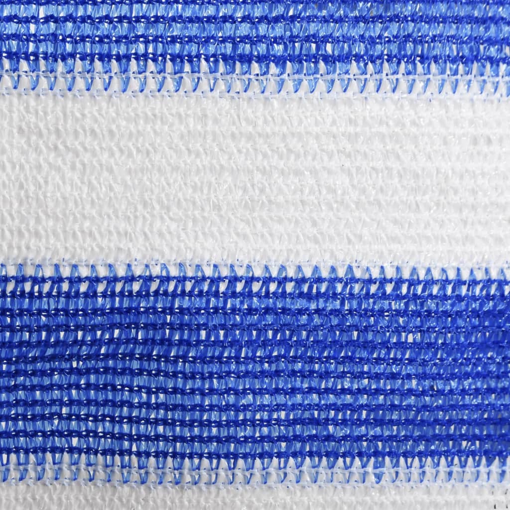 vidaXL Balkonscherm 120x500 cm HDPE blauw en wit afbeelding