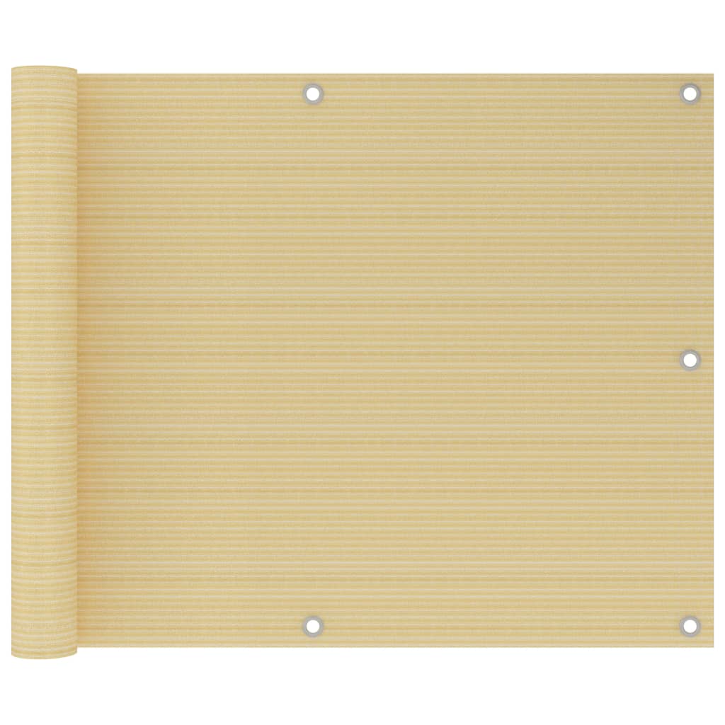 vidaXL Parvekkeen suoja beige 75×400 cm HDPE