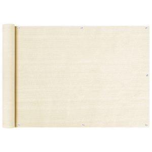 Balkonsko platno krem 75x600 cm HDPE