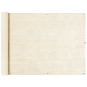 Balkonová zástěna krémová 90 x 300 cm HDPE - obrázek 1