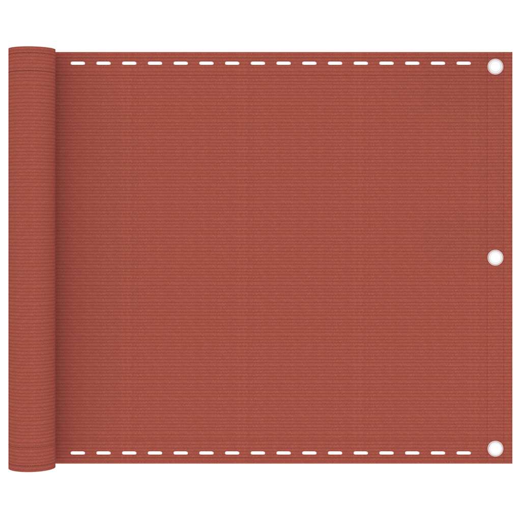 vidaXL Balkónová markíza tehlovočervená 75x600 cm HDPE