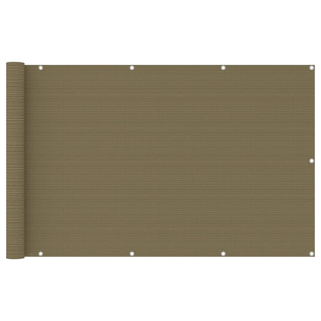 vidaXL altanafskærmning 120x400 cm HDPE gråbrun