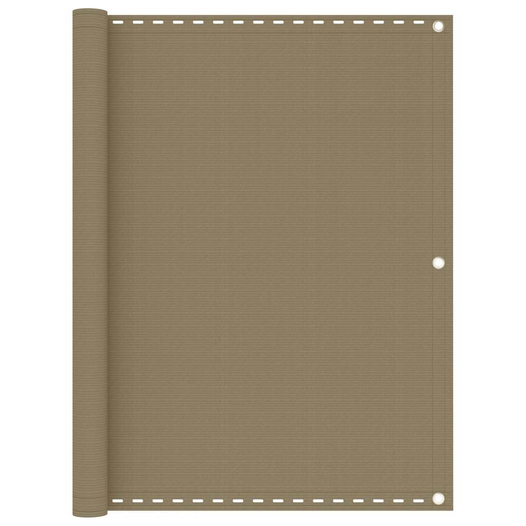 vidaXL Balkonová zástěna taupe 120 x 600 cm HDPE