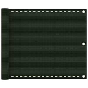 Balkonsko platno temno zeleno 75x300 cm HDPE