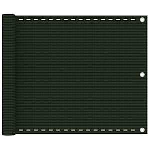 Balkonsko platno temno zeleno 75x600 cm HDPE