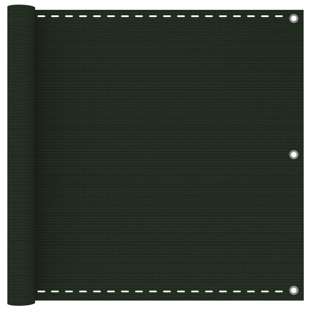 vidaXL altanafskærmning 90x400 cm HDPE mørkegrøn