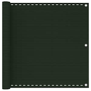 Balkonsko platno temno zeleno 90x600 cm HDPE