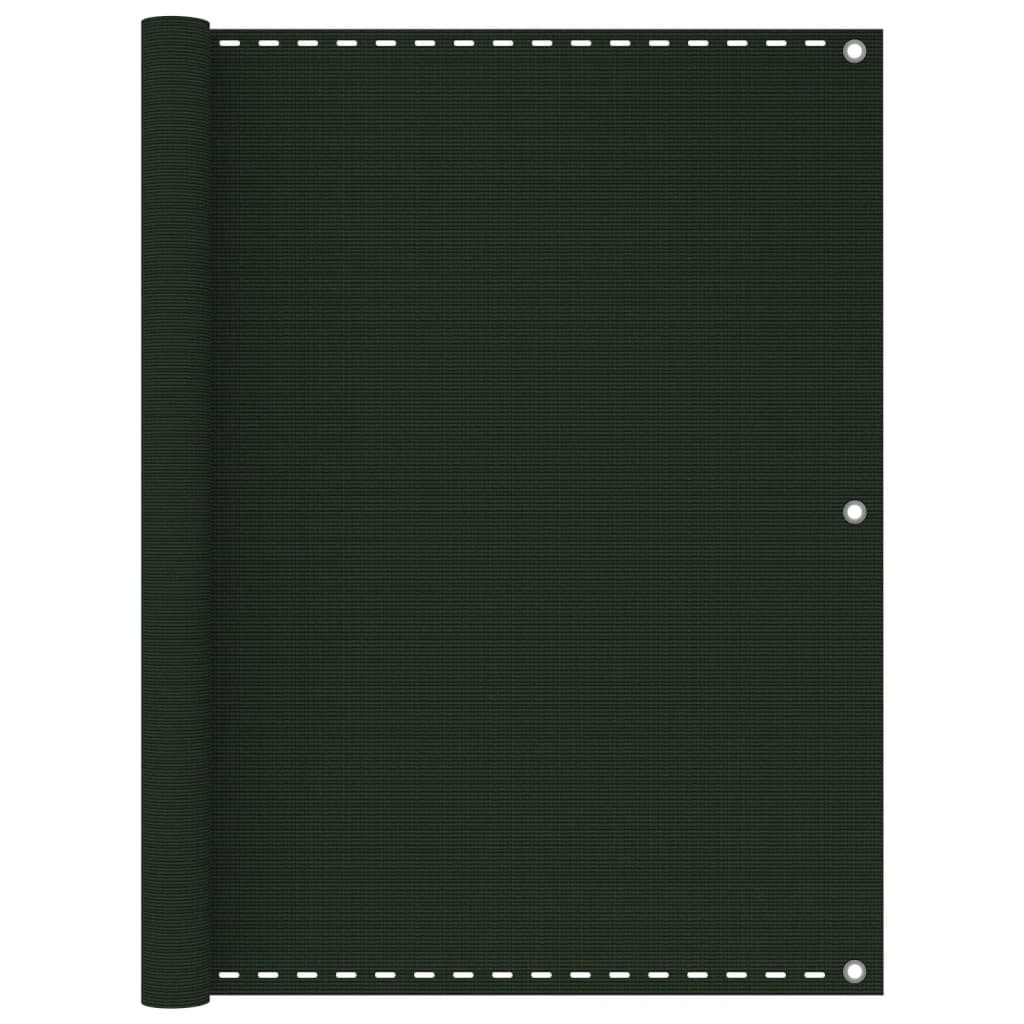 vidaXL Paravan de balcon, verde închis, 120×400 cm, HDPE 120x400 imagine noua