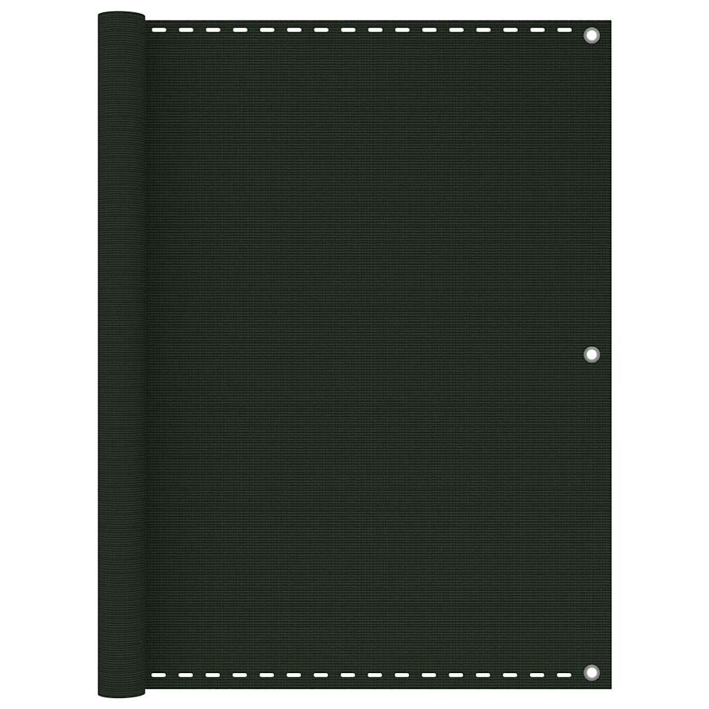 vidaXL Balkónová zástěna tmavě zelená 120 x 500 cm HDPE