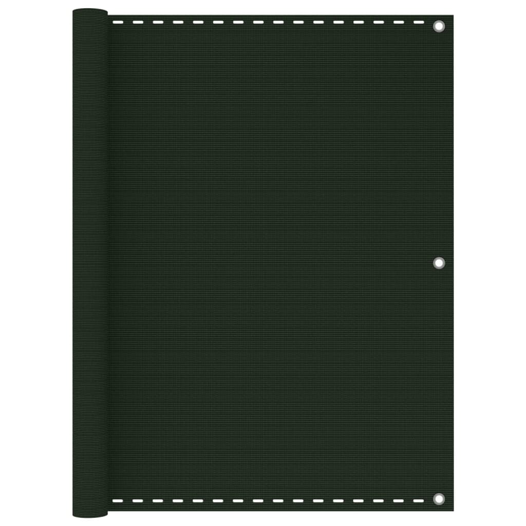 vidaXL Paravan pentru balcon, verde închis, 120x600 cm, HDPE