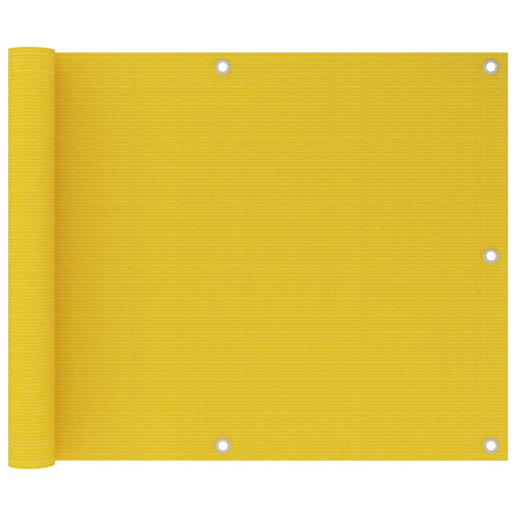1: vidaXL altanafskærmning 75x600 cm HDPE gul