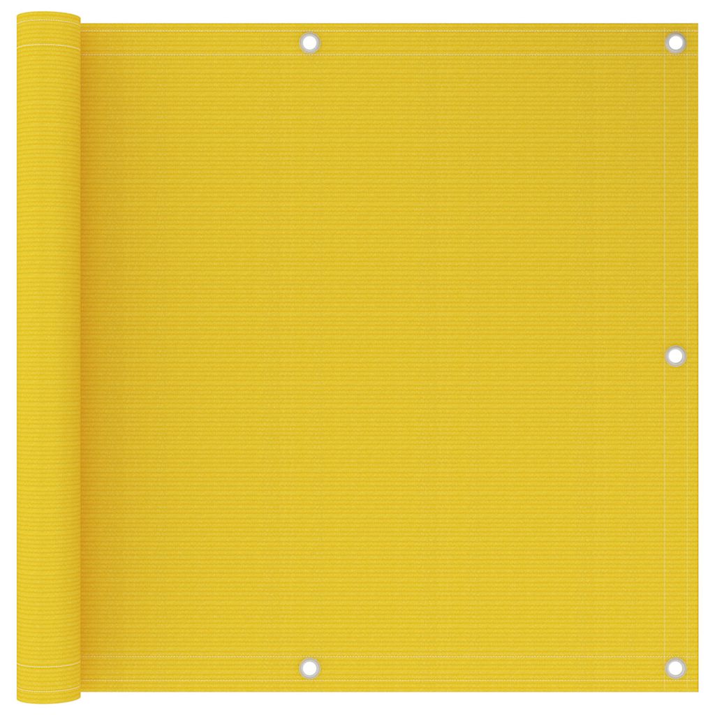vidaXL Balkonová zástěna žlutá 90 x 600 cm HDPE