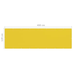 Balkónová zástěna žlutá 120 x 400 cm HDPE - obrázek 5
