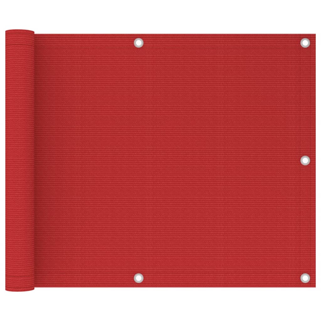 5: vidaXL altanafskærmning 75x300 cm HDPE rød