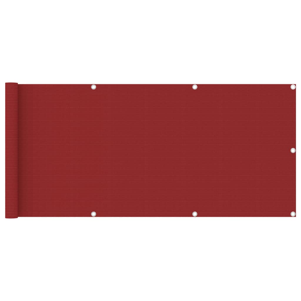 vidaXL altanafskærmning 75x400 cm HDPE rød