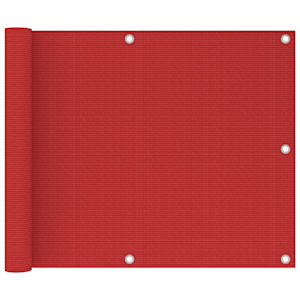 Balkónová zástěna červená 75 x 500 cm HDPE - obrázek 1