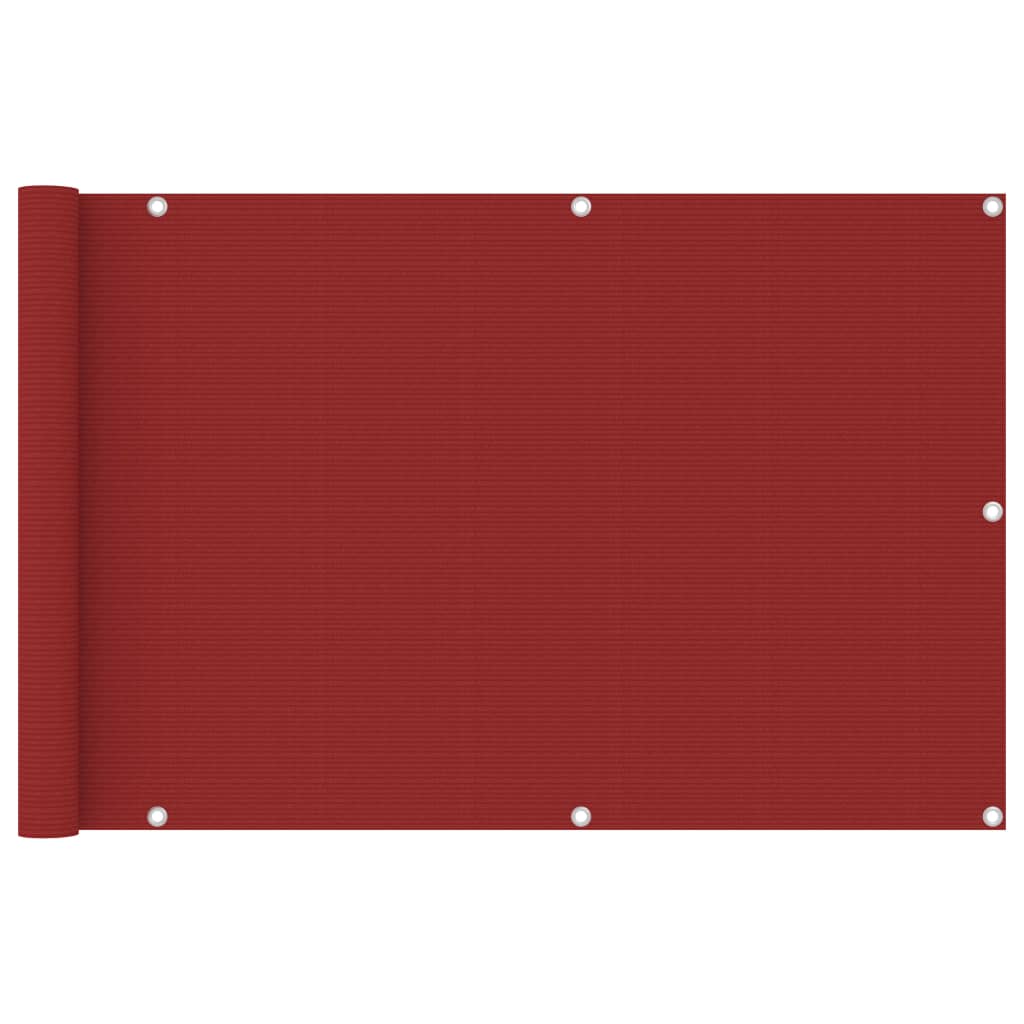 vidaXL altanafskærmning 90x400 cm HDPE rød