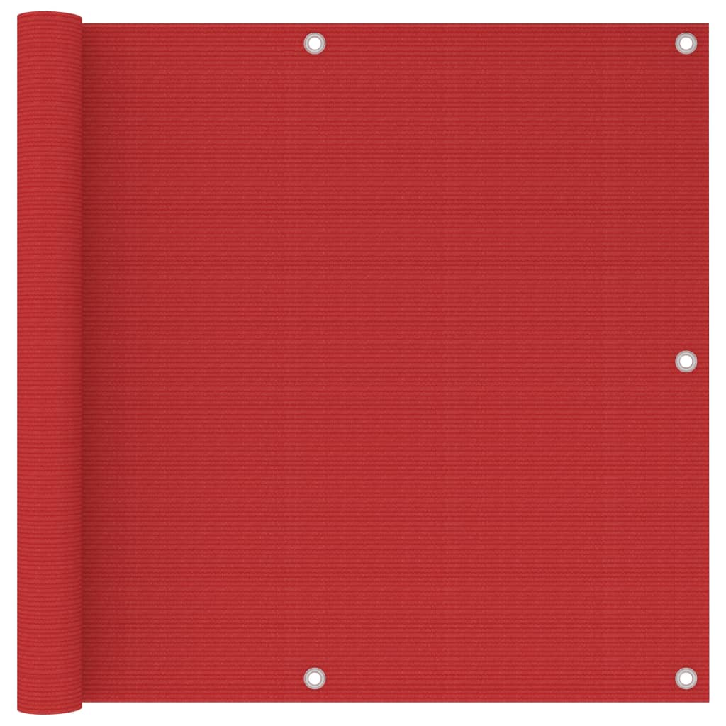 vidaXL altanafskærmning 90x500 cm HDPE rød