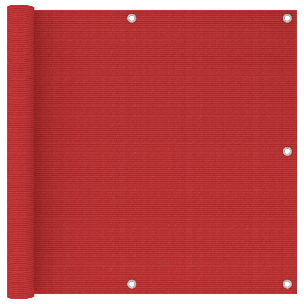 Balkon-Sichtschutz Rot 90×600 cm HDPE