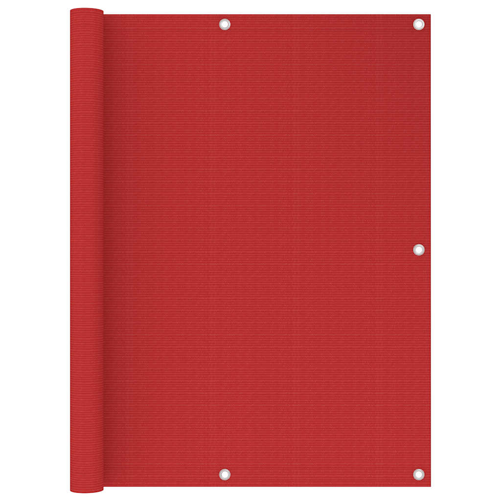 vidaXL Balkónová zástěna červená 120 x 400 cm HDPE