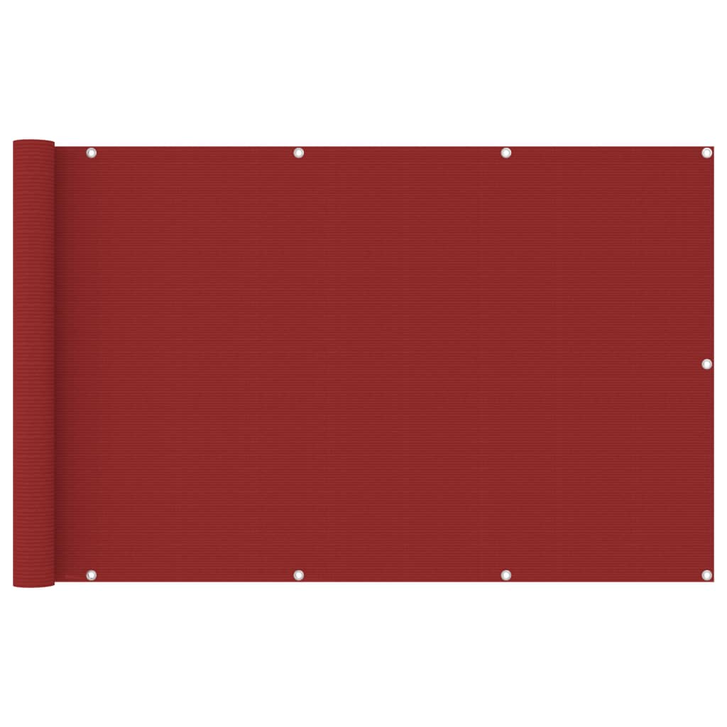 Balkon-Sichtschutz Rot 120×600 cm HDPE